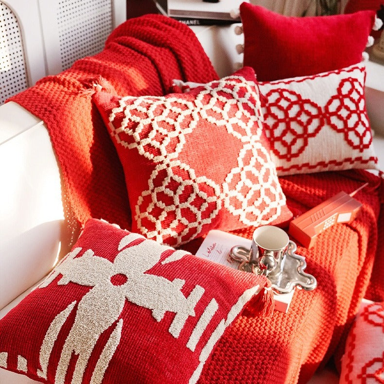 Crimson Knot Cushion Collection