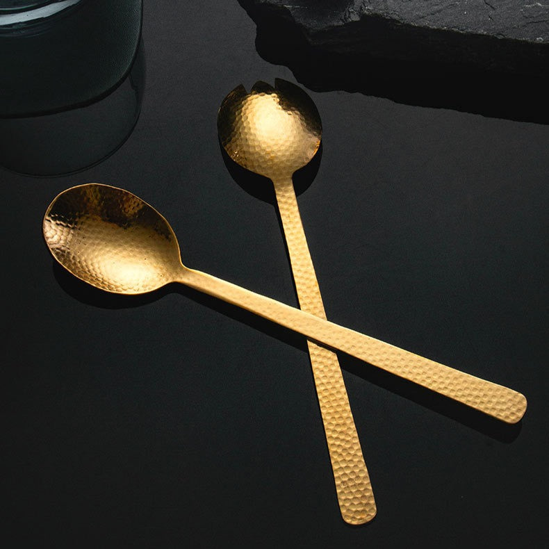 Gold Hammer Texture Salad Set