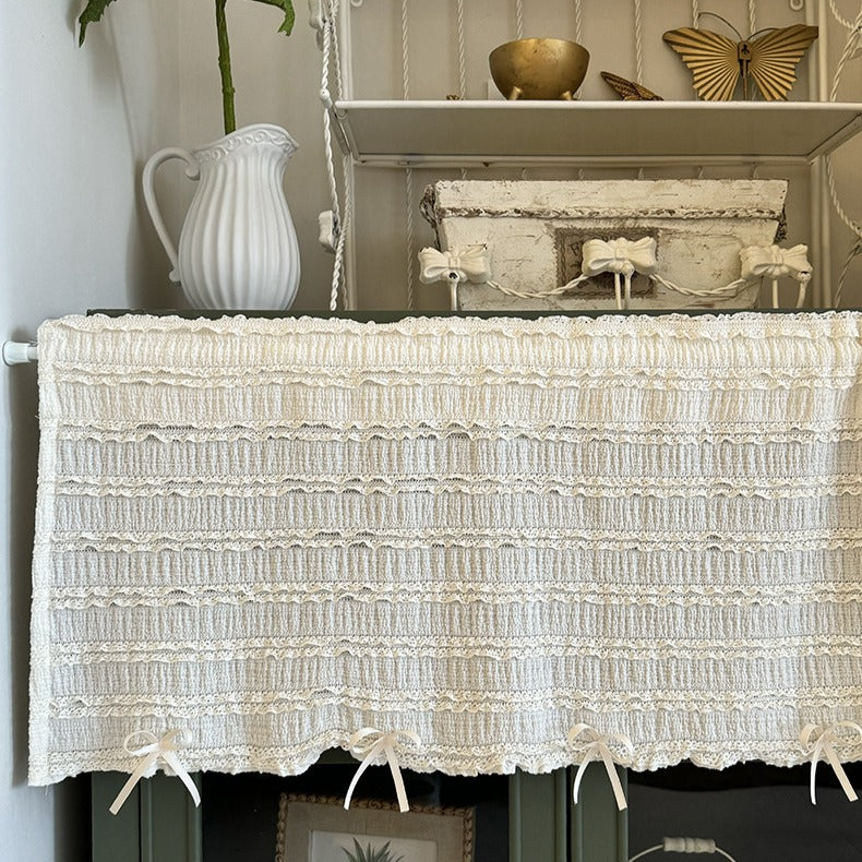 Cream Puff Cabinet Curtain