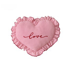 Ruffle Love Heart Cushion