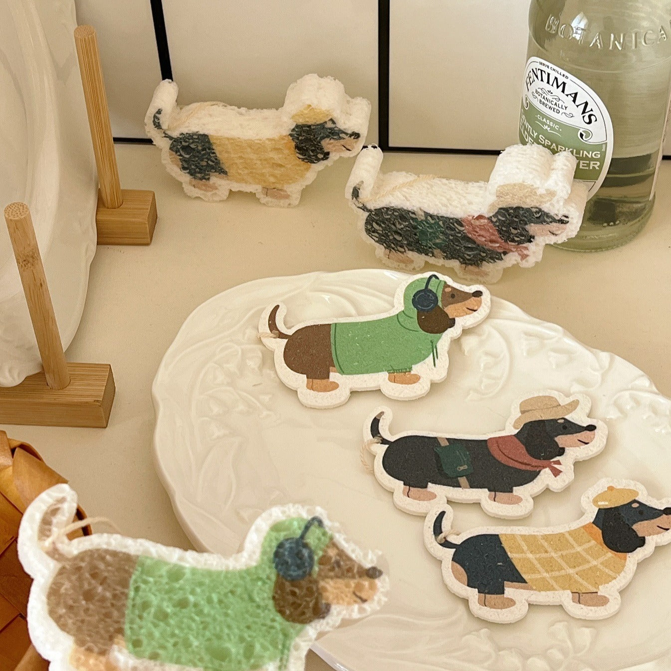 Gentle Dachshund Dish Sponge Set