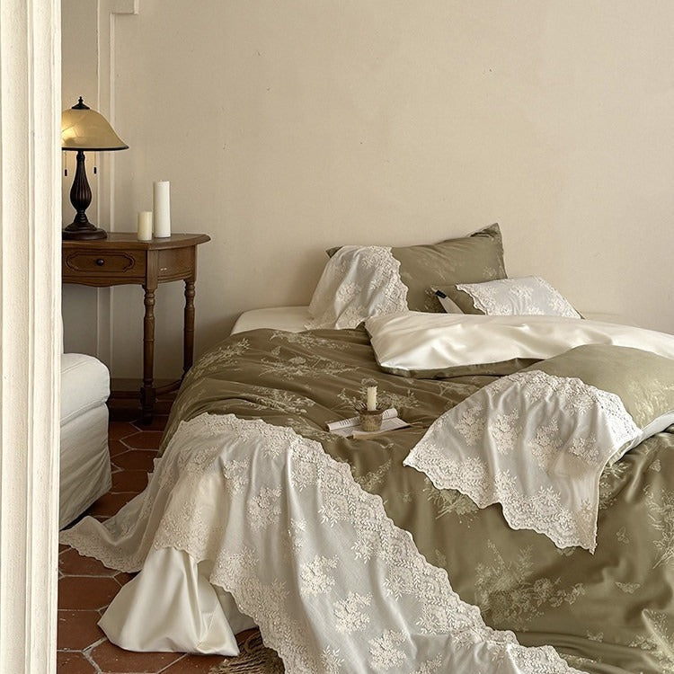 Botanical Manor Lace Bedding Set