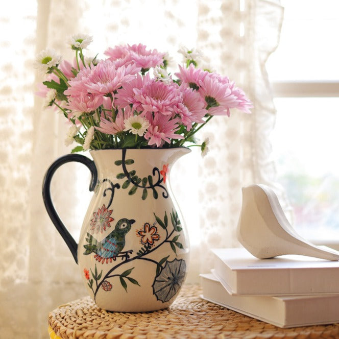 Fiesta Ceramic Pitcher Vase