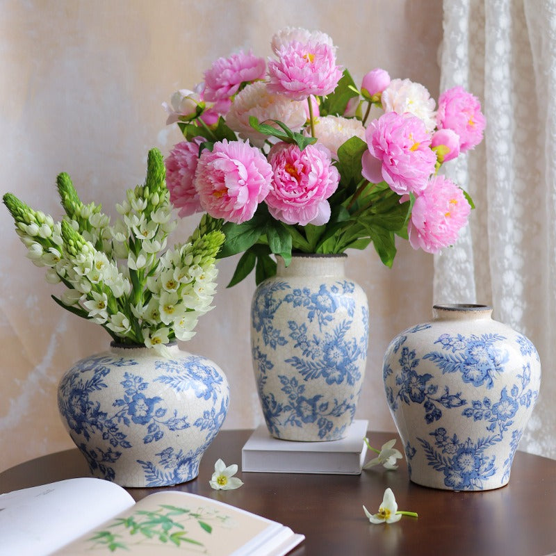Blue Countryside Ceramic Vase