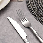 Svelte Silver Faceted Luxury Stainless Steel Cutlery Set