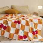 Cherry Picnic Checker Throw