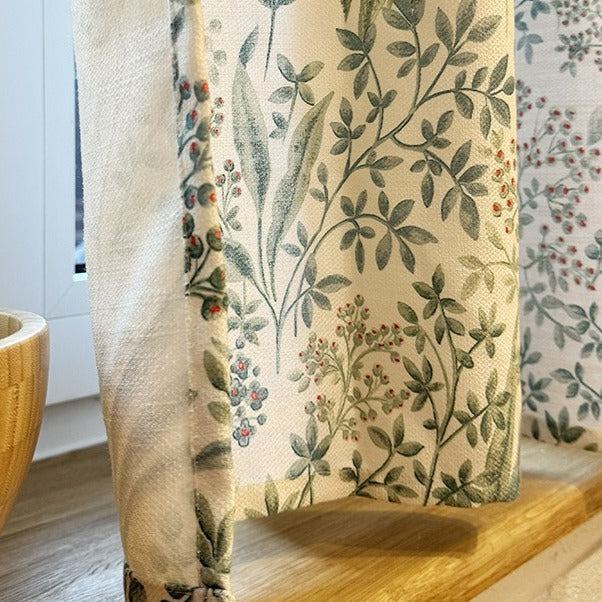 Herbal Floral Cabinet Curtain