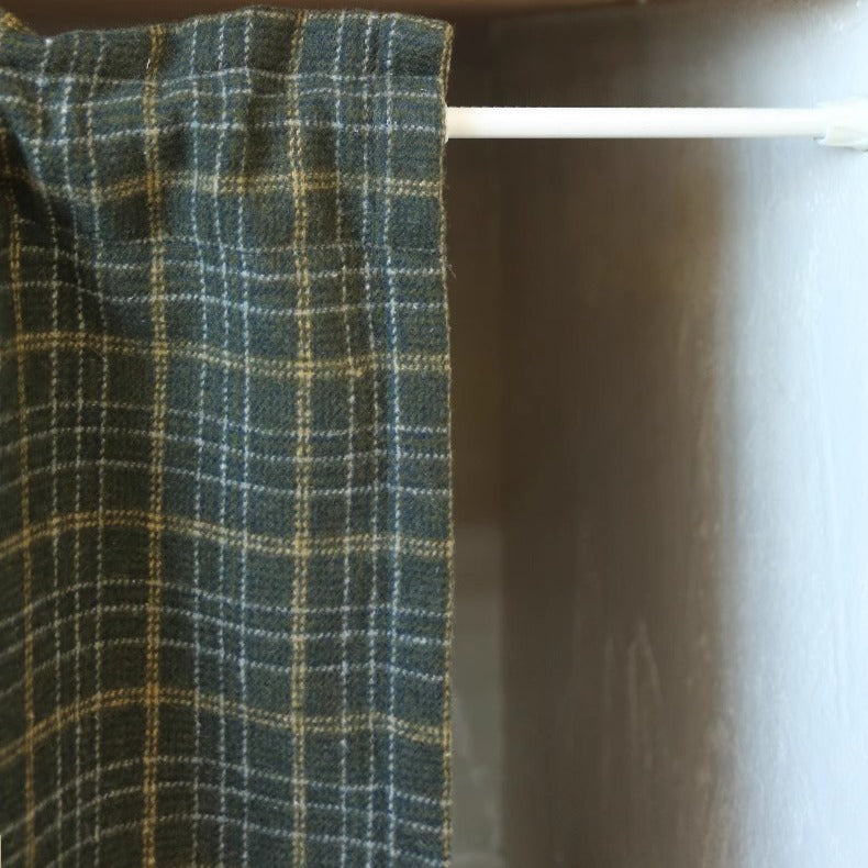 Green Tartan Cabinet Curtain