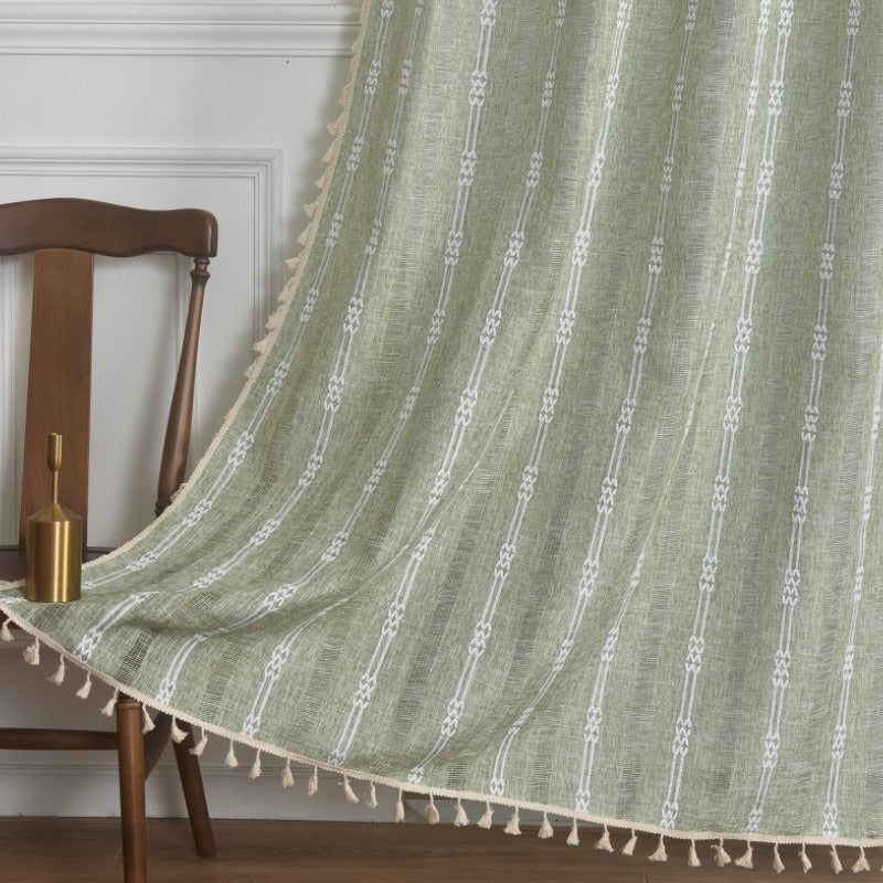 Japanese Calm Tassel Curtain