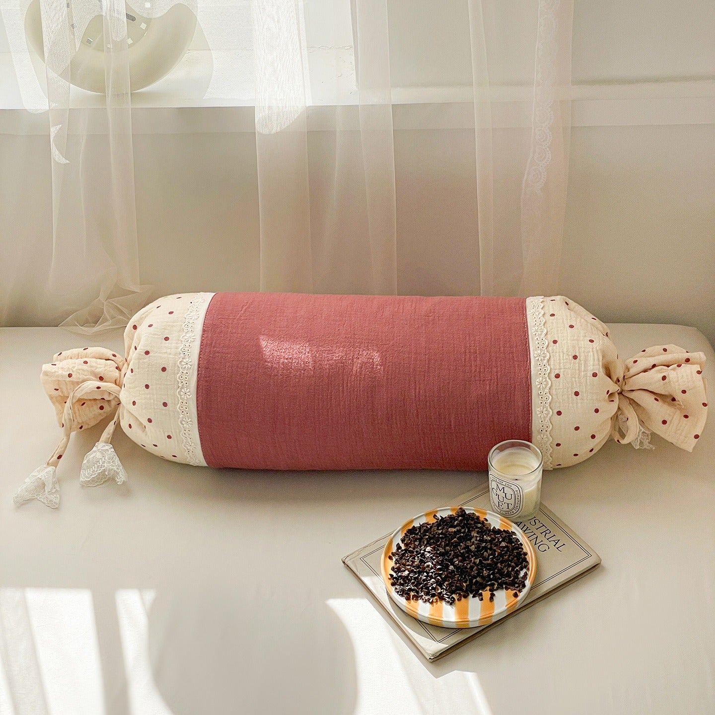 Candy Lace Bolster Pillow