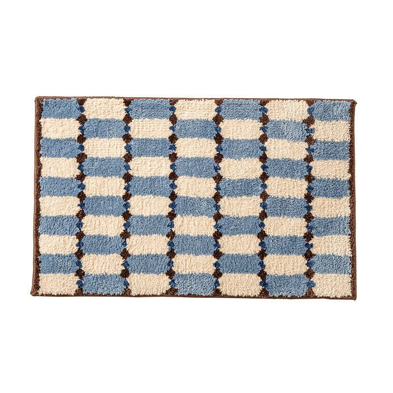 Plushy Checker Bath Mat