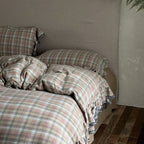 Forest Tartan & Ruffle Bedding Set