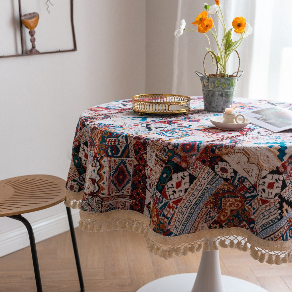 Mexico Style Tassel Table Cloth