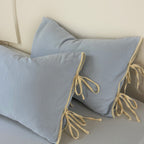 Colour Block Side Tie Pillowcase Set