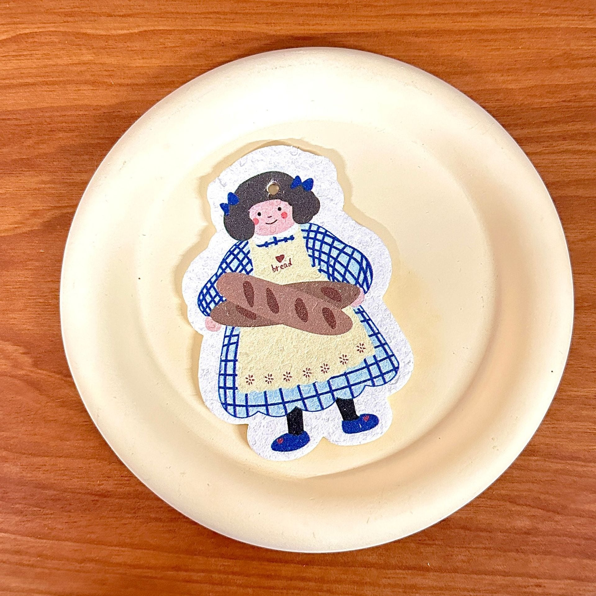 Bread Girl Dish Sponge Set