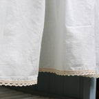 Beige Lace Splice Cabinet Curtain