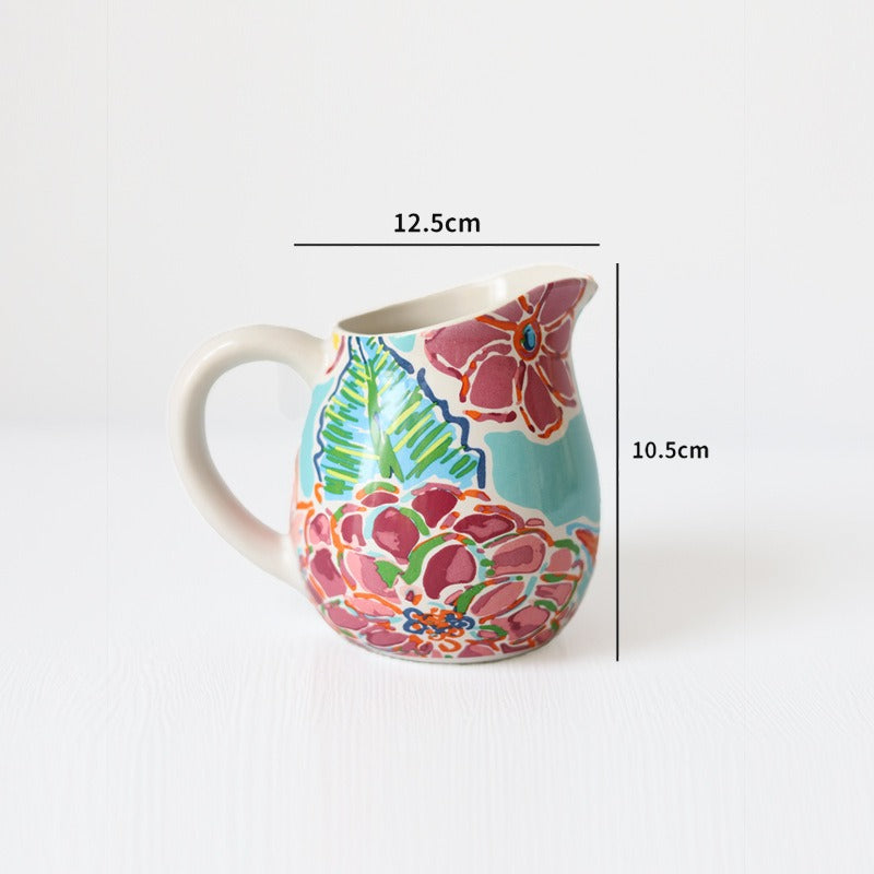 Floral Print Ceramic Vase