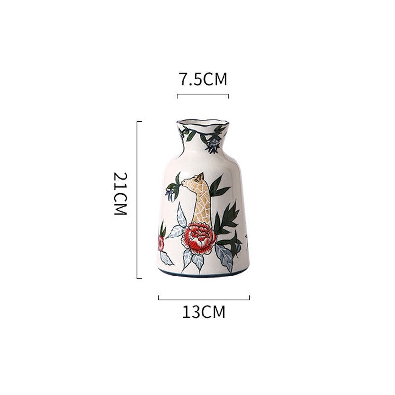 Vintage Pattern Ceramic Vase