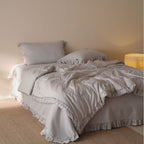 Buttercream Ruffle Summer Quilted Blanket