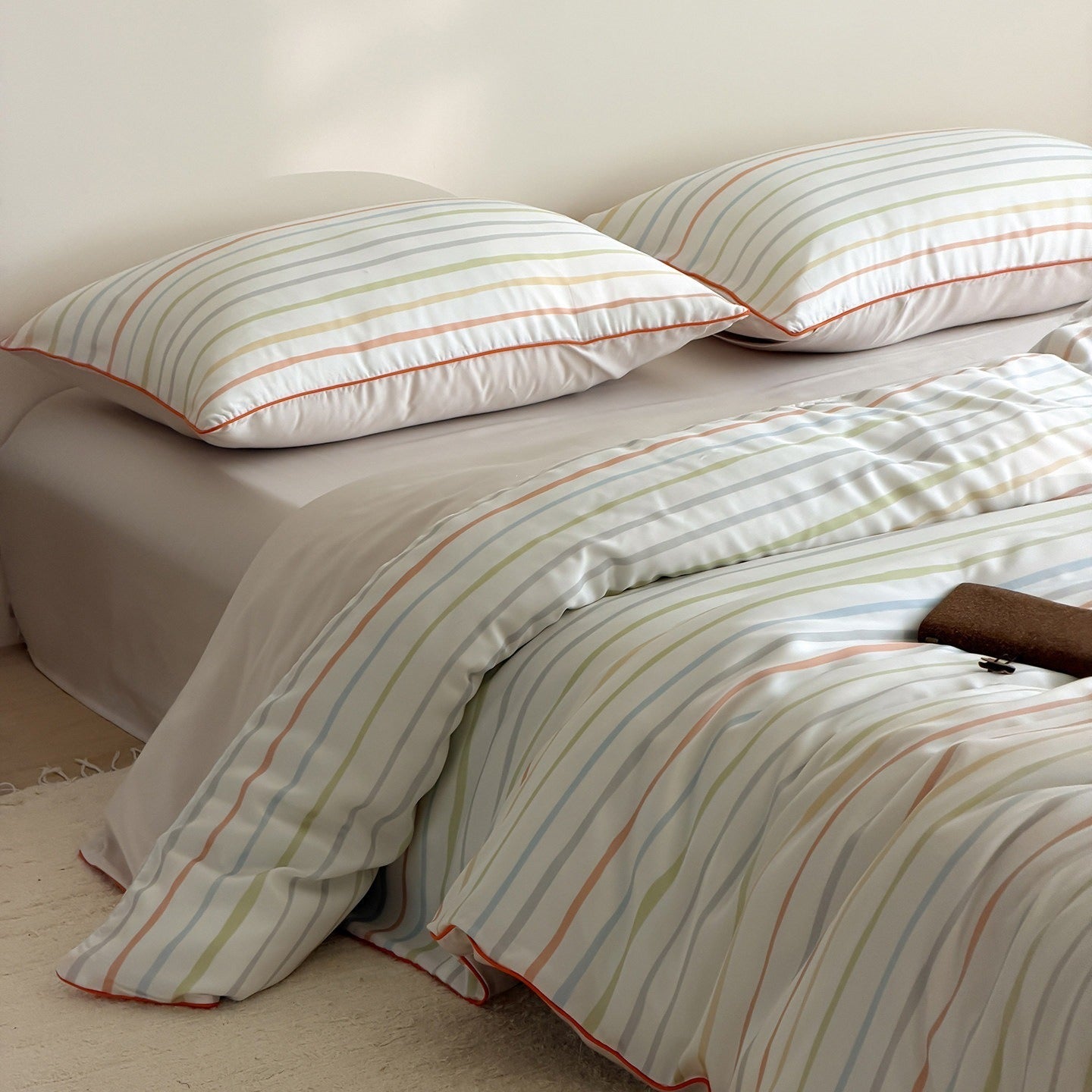 Rainbow Sherbet Stripe Bedding Set