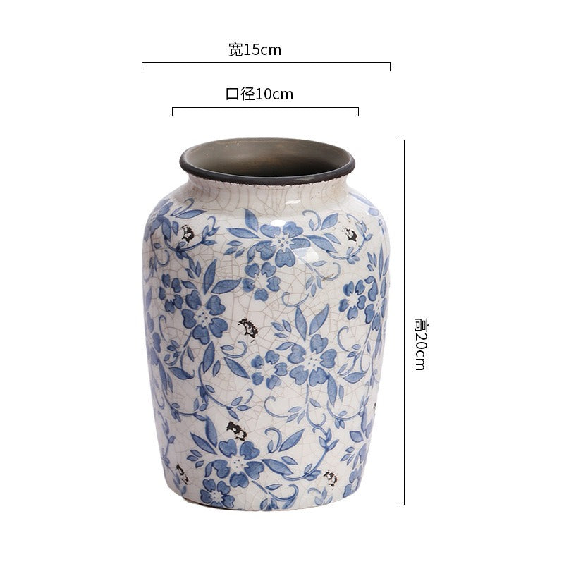 Blue Countryside Ceramic Vase