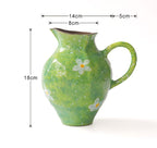 Daisy Green Ceramic Vase