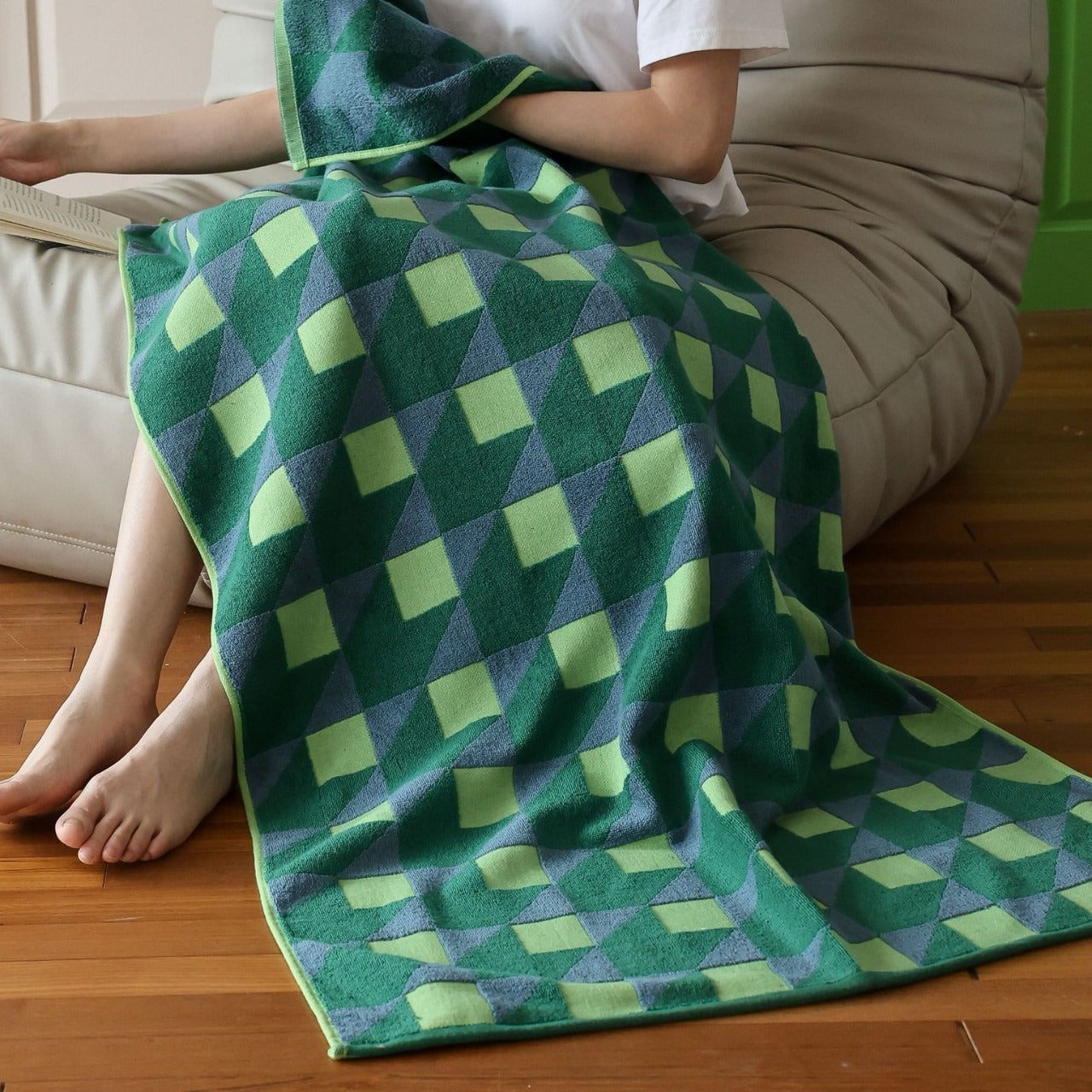 Colourful Geometry Towel