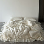 Ruffle Skirt Silky Bedding Set