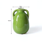 Green Crackle Ceramic Vase