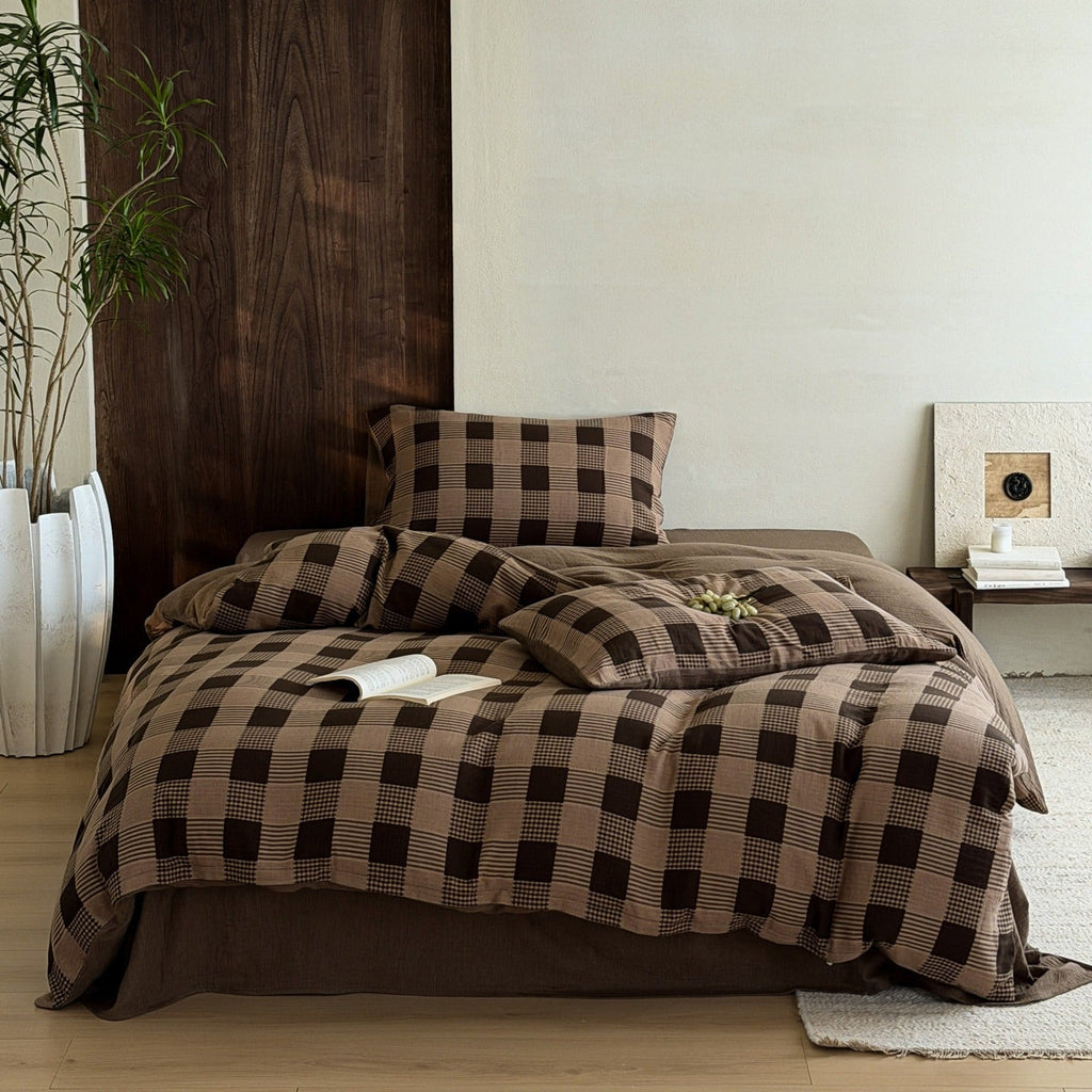 Ocean Grid Bedding Set