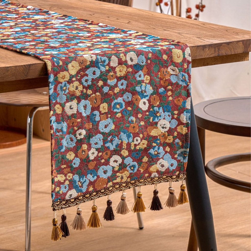 Retro Fall Floral Table Runner