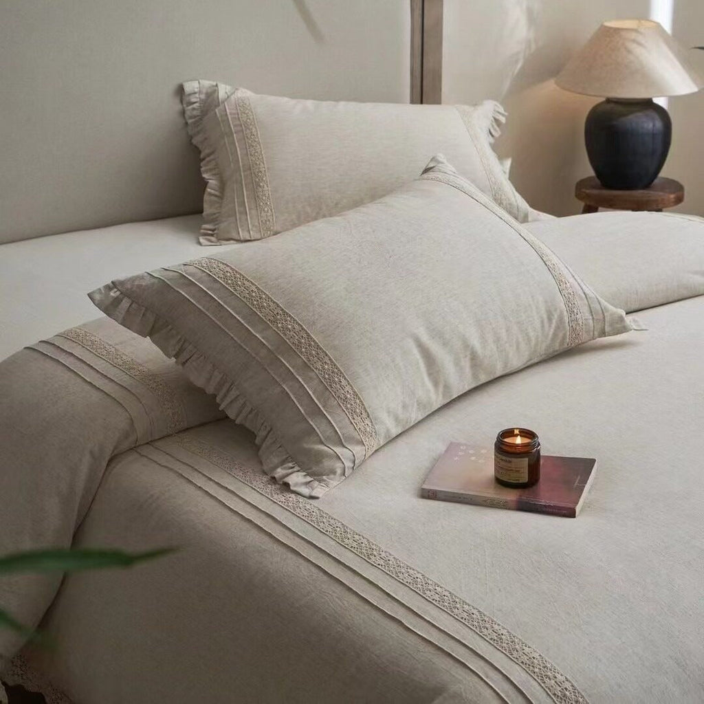 Dreamy Lace Trim Bedding Set