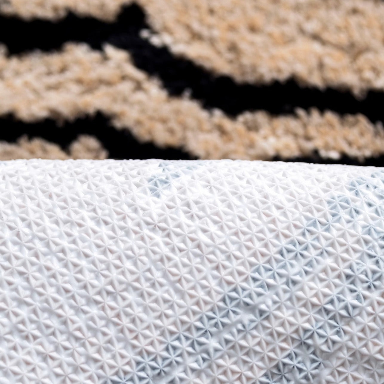 Beige Tiger Stripe Rug
