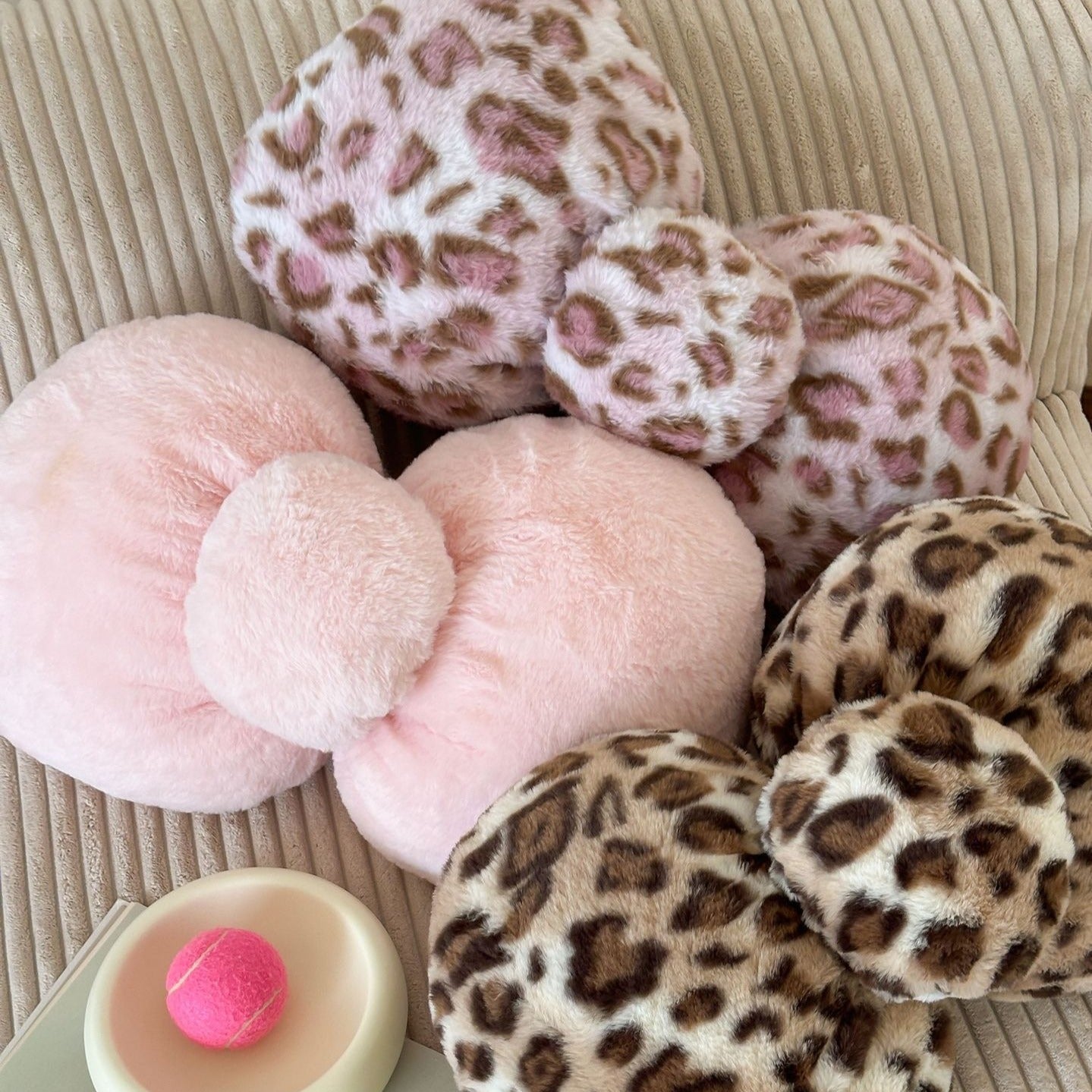 Fuzzy Bow Cushion