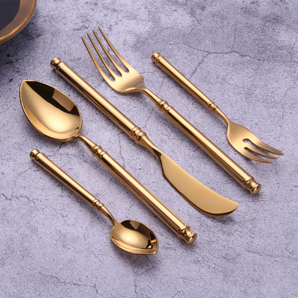 Helena Gold Luxury Stainless Steel Cutlery Set