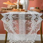 Old Floral Lace Table Runner
