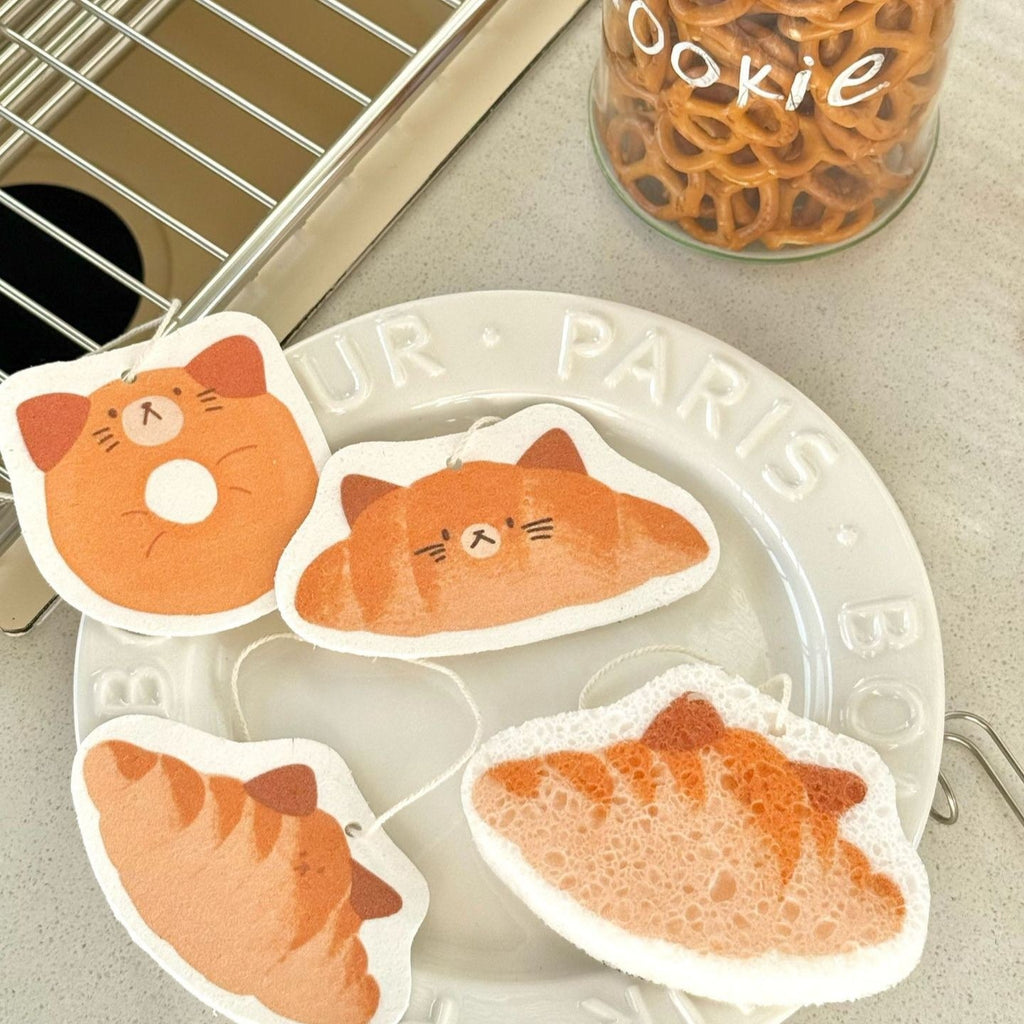 Bread Kitty Dish Sponge Set