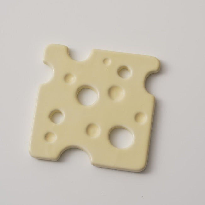 Swiss Cheese - Slice Ceramic Coaster