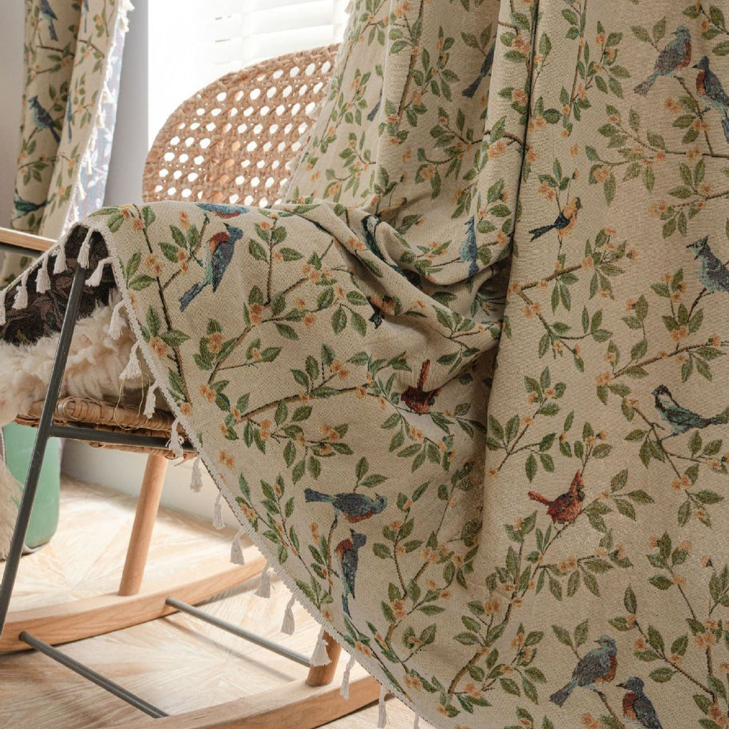 Singing Bird Tassel Curtain - FINAL SALE