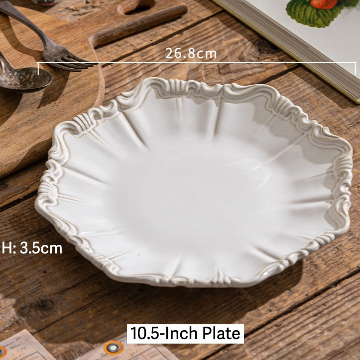 Ivory Scallop Antique Dinnerware