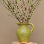 Green Handle Ceramic Vase