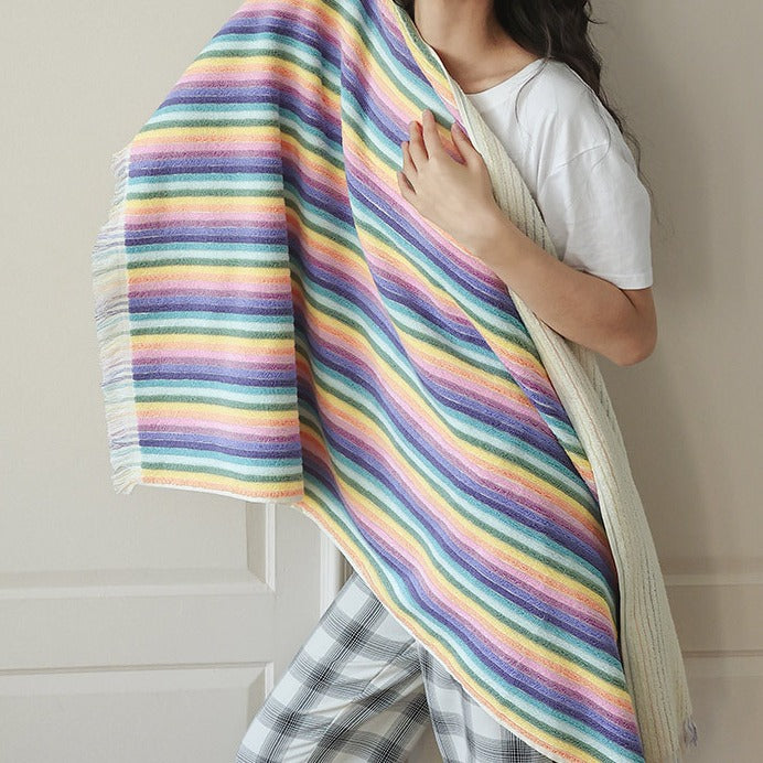 Rain & Rainbow Tassel Towel Collection