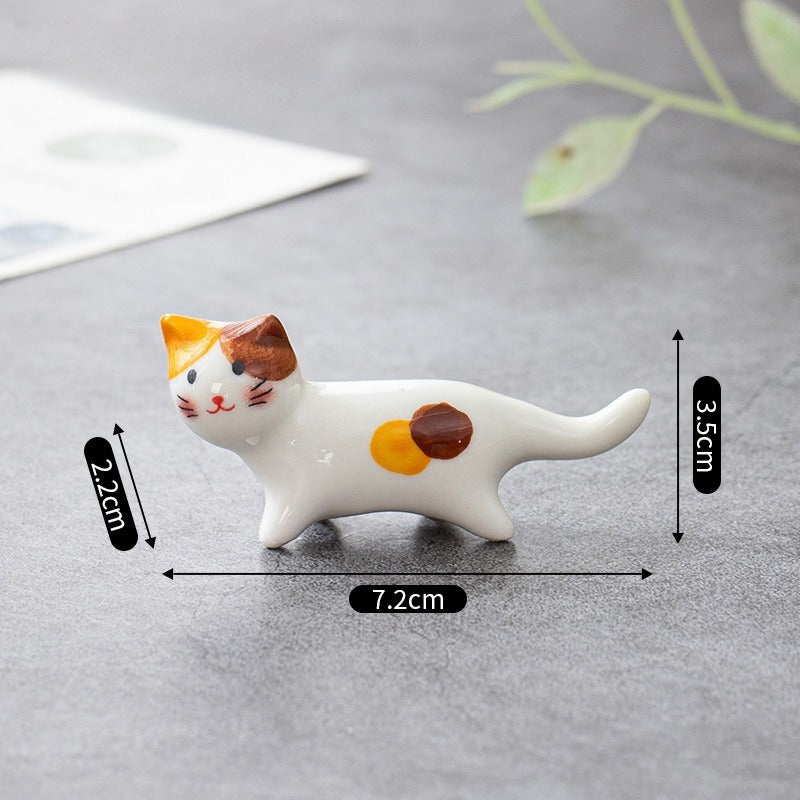 Wagging Tail Cat Chopsticks Holder Set