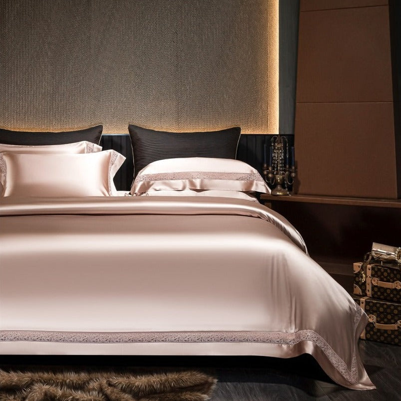 Willa Rose Gold Modern Egyptian Cotton Satin Bedding Set