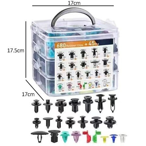 725Pcs Car Retainer Clips & Fastener Remover