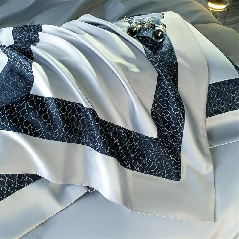 Sablier Silver Luxury Egyptian Cotton Bedding Set