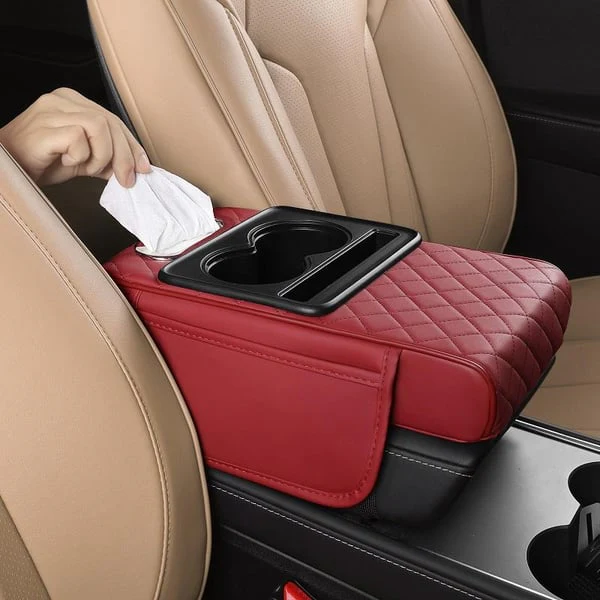 🎅2025 Christmas Hot Sale - Multifunctional PU Leather Car Armrest Box Mat