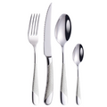 Ferran Silver Diagonal Textured Stainless Steel Cutlery Set