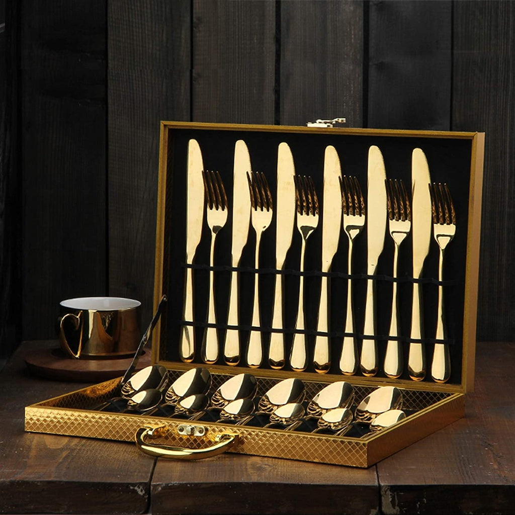 Abu Dhabi Gold Luxury Stainless Steel Cutlery Set