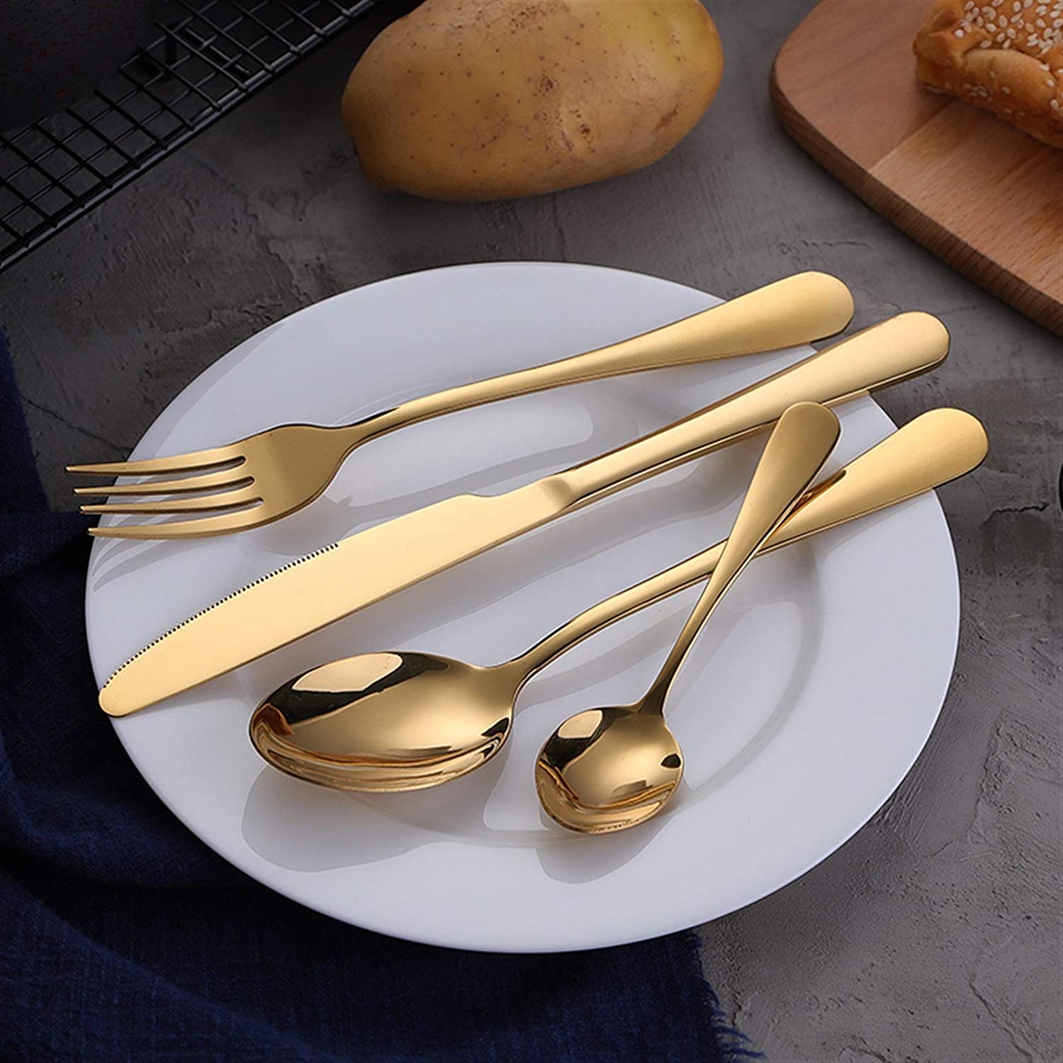 Abu Dhabi Gold Luxury Stainless Steel Cutlery Set